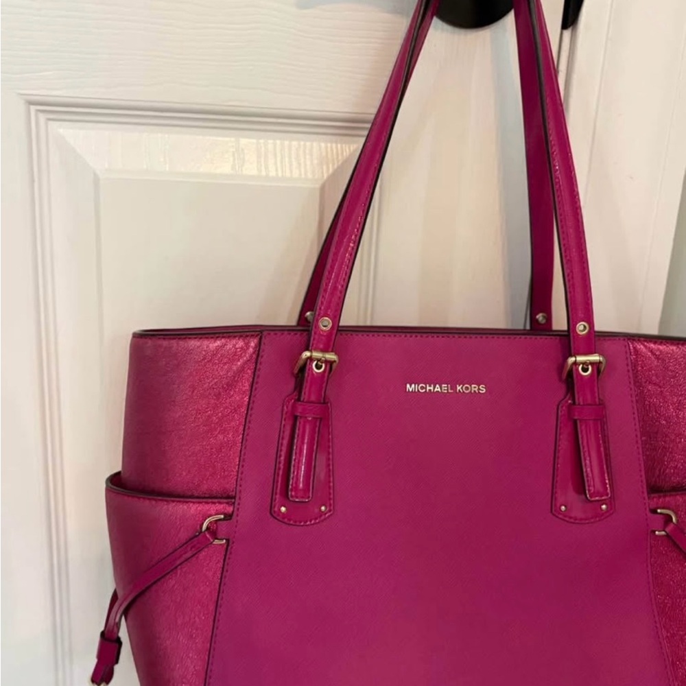 Michael Kors Pink Sparkly Tote Bag
